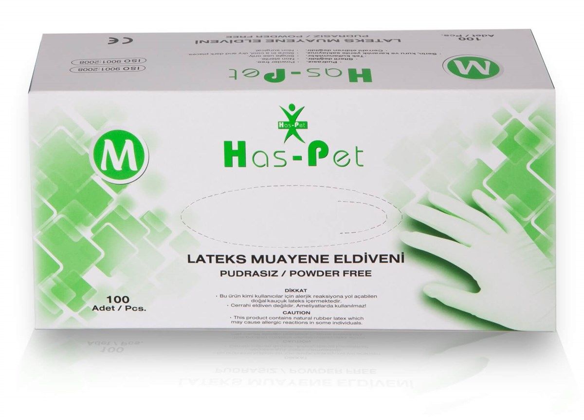 Haspet Lateks Pudrasız Eldiven