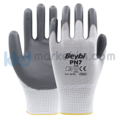 ﻿Beybi PN7 Polyester Örme Nitril Eldiven