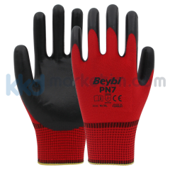 ﻿Beybi PN7 Polyester Örme Nitril Eldiven