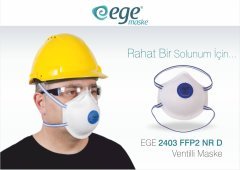 EGE 2403 FFP2 V KONİK TOZ MASKESİ