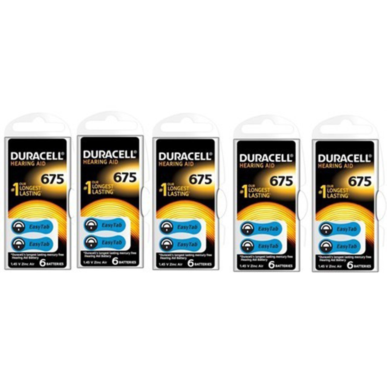 Duracell 675, PR44 Kulaklık İşitme Cihazı Pili 6'lı Paket (5 Paket)