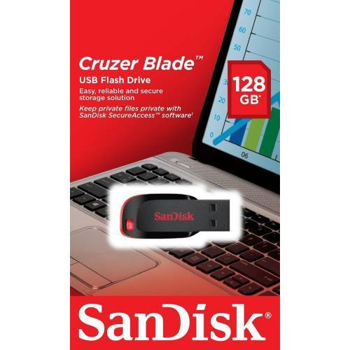 SanDisk 128 GB CruzerBlade SDCZ50-128G-B35 USB Bellek