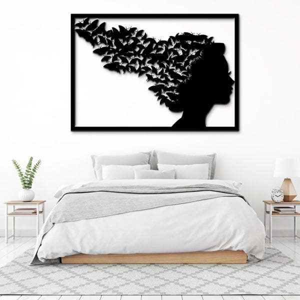 BUTTERFLY WOMEN METAL WALL ART