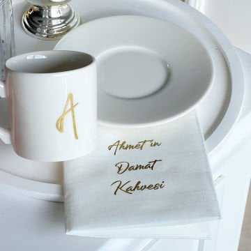 Damat Kahve Fincanı ve Peçete