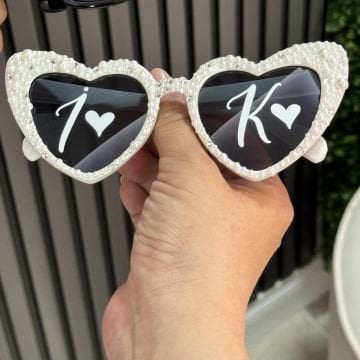 İthal İncili ve Swarovski Taşlı Gelin Gözlüğü
