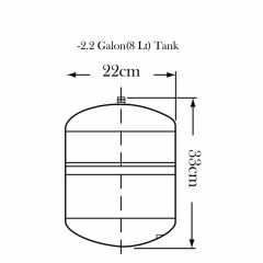 Su Arıtma Cihazı Metal Genleşme Standart 8 Lt Su Arıtma Deposu Tank Vanası Hediyeli