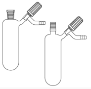 Cam Teknik LG007.09.0010 Azot (Schlenk) tüpü, Valf musluklu, Erkek şilifli 10 ml Hacim, NS: 14,5/23