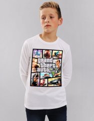 GTA 5 Tişört Uzun Kol Çocuk Unisex