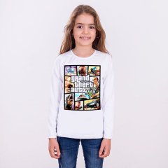 GTA 5 Tişört Uzun Kol Çocuk Unisex