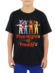 Five Nights at Freddys Çocuk Tişört Siyah FNAF