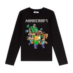 Minecraft Uzun Kol Çocuk Tişört Yeni Unisex