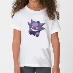Pokemon Gengar Çocuk Tişört Beyaz Unisex