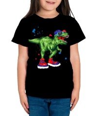 Cool Dinozor Çocuk Tişört Siyah Unisex