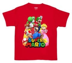 Super Mario Karakterler Çocuk Tişört