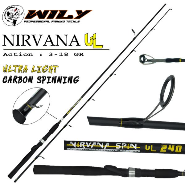 Wily Nirvana 240 cm  Spin Kamış 3-18 gr