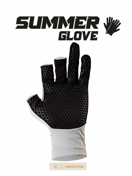 Fujin Pro Angler S24 Summer Gloves Grey