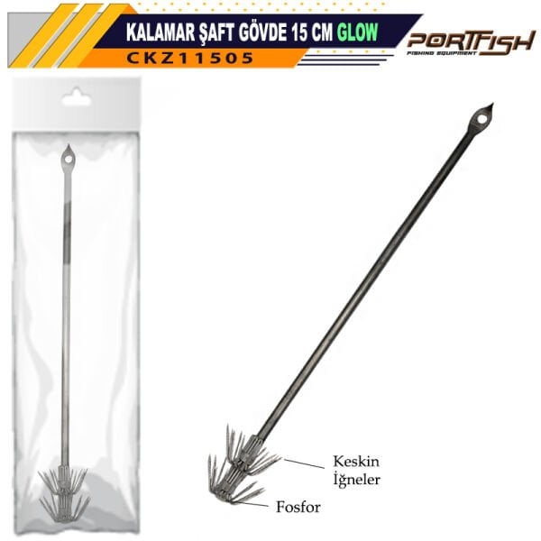 Portfish Kalamar Şaftı 15 cm Kurşunlu
