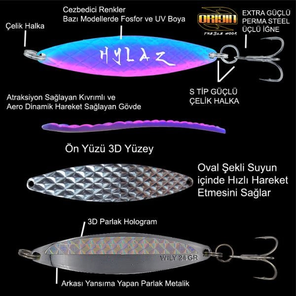 Wily Hylaz Kaşık  16 gr  70 mm - Hologramlı