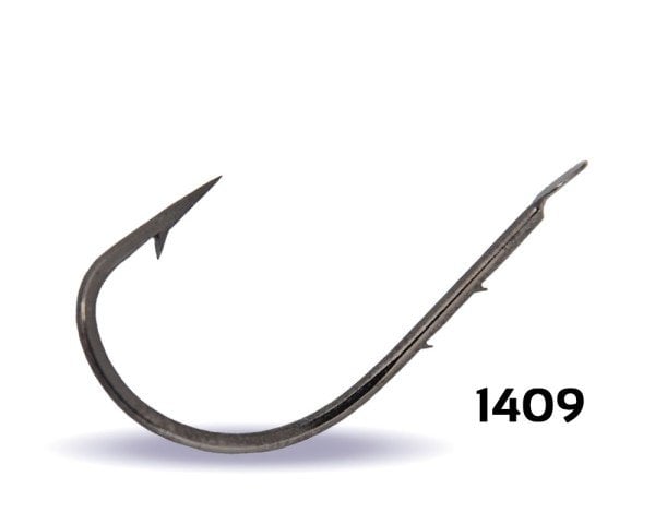 Youvella 1409 Kısa Pala Tırnaklı Olta İğnesi 100'lü Kutu Black Nikel