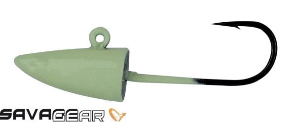 Savage gear LRF Micro sandeel jigghead 1,5g #8 4pcs Glow Suni Yem