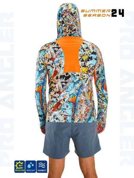 Fujin Pro Angler S24 BuffHoodie Makai Orange