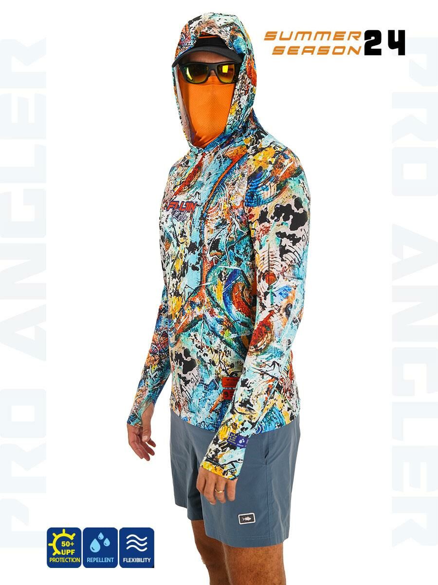 Fujin Pro Angler S24 BuffHoodie Makai Orange
