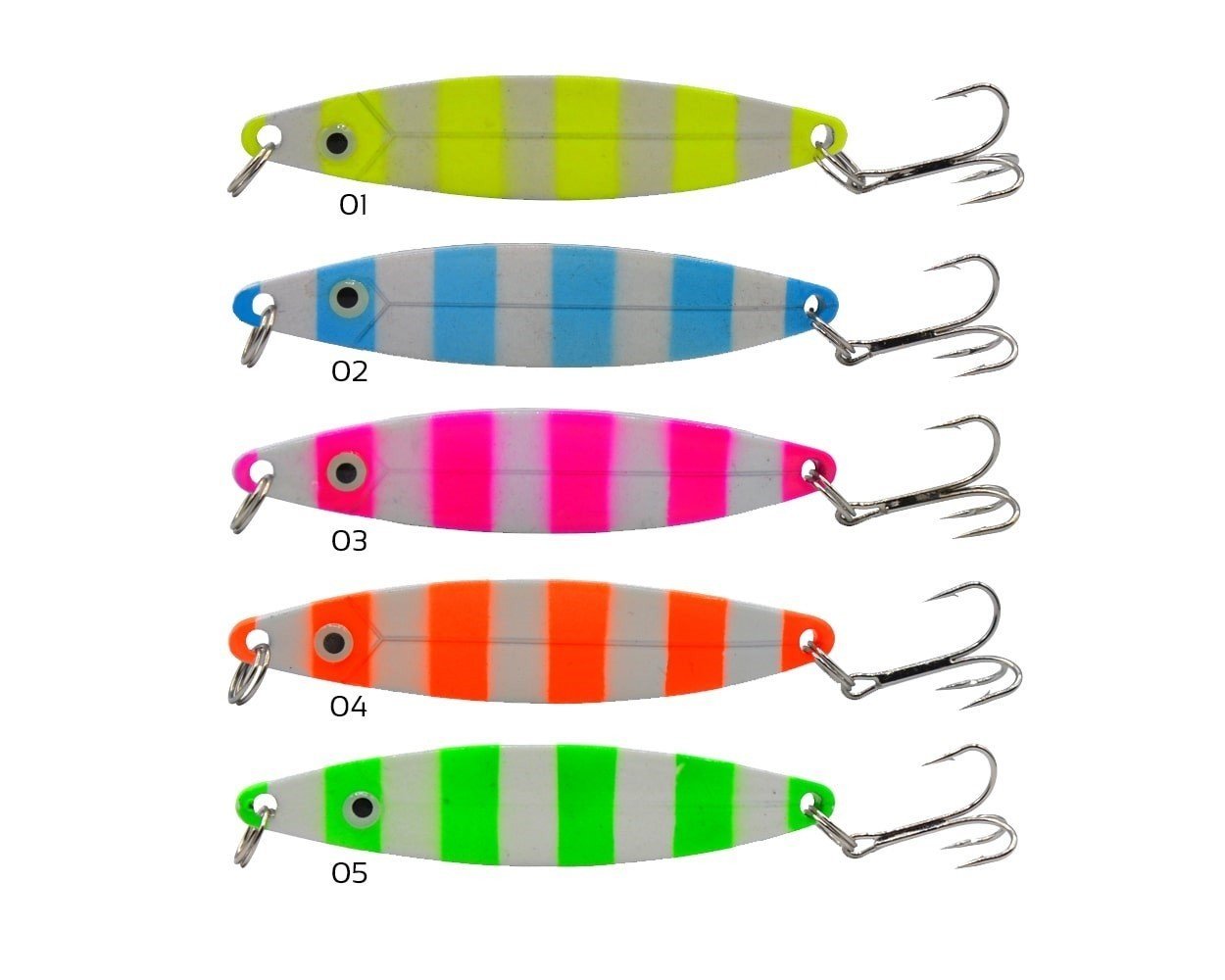 Captain 6145 Lüfer Kaşığı 20gr Zebra Glow 8cm