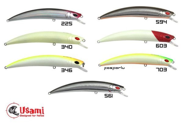 Usami Wasabi Min (Jir) 110F-SR 12.4 G Maket Balık 340 FOSFORLU