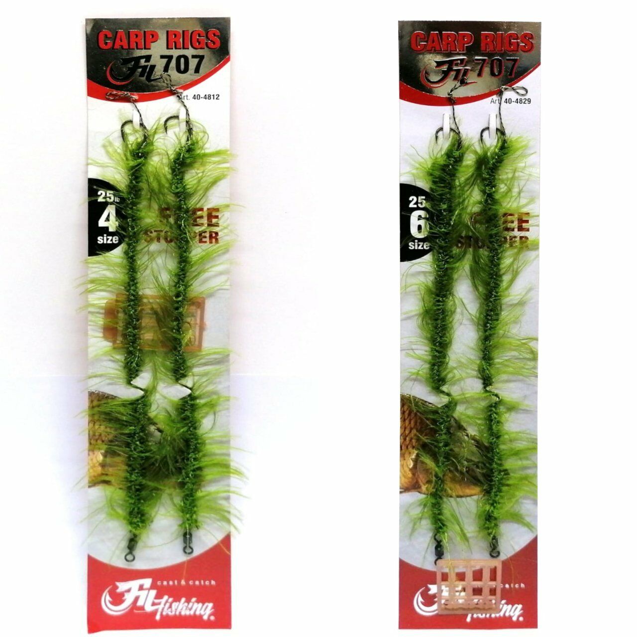 Carp Rigs 707 Kamuflajlı 2li Hazır Takım 2