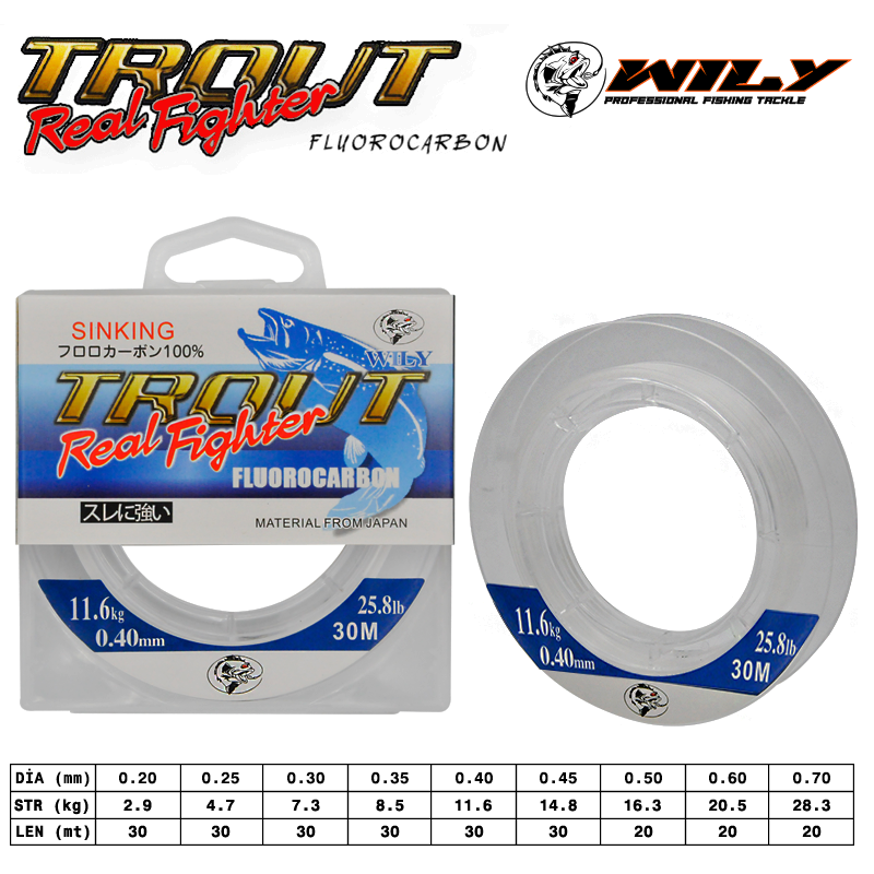Wily Trout  Flouro Carbon Misina 30 mt