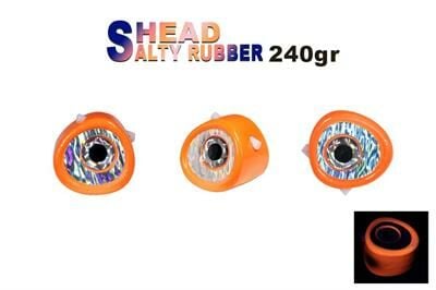 Fujin Salty Rubber Head 240gr Kafa 05 Orange  3D Eye