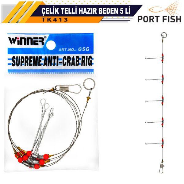 Portfish Çelik Telli Hazır Beden 5 Li TK413