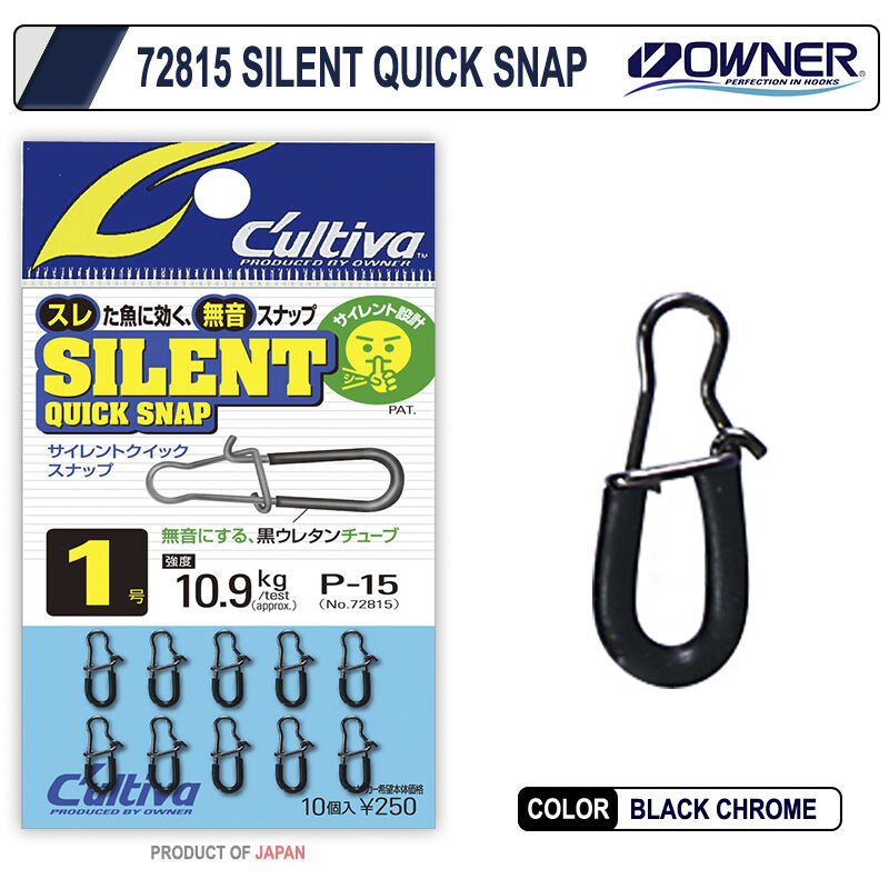 Owner 72815 Silent Quick Snap Rapala Klipsi