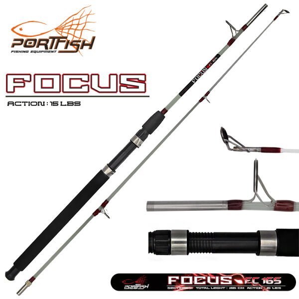 Portfish Focus 150 cm Vidalı Dolgu Tekne Kamışı 15 lbs