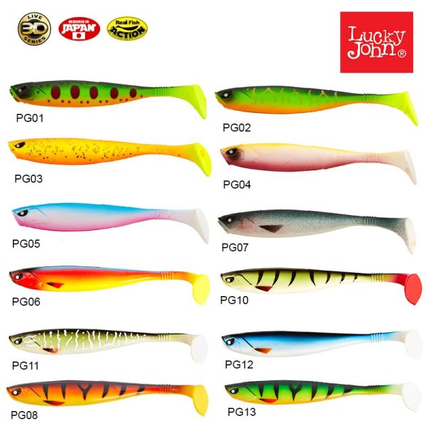 Lucky John Basara 3D Soft Swim 5'' (12.7 cm) 4P Silikon Yem PG06