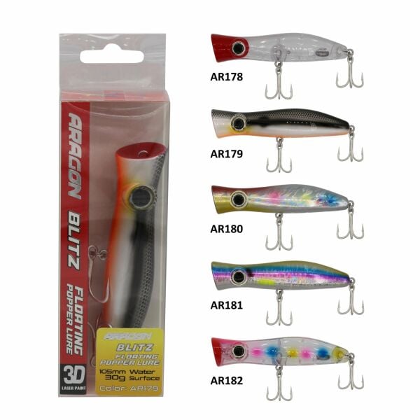 Blitz Popper 105Mm 30Gr Su Üstü Maket Balık AR180