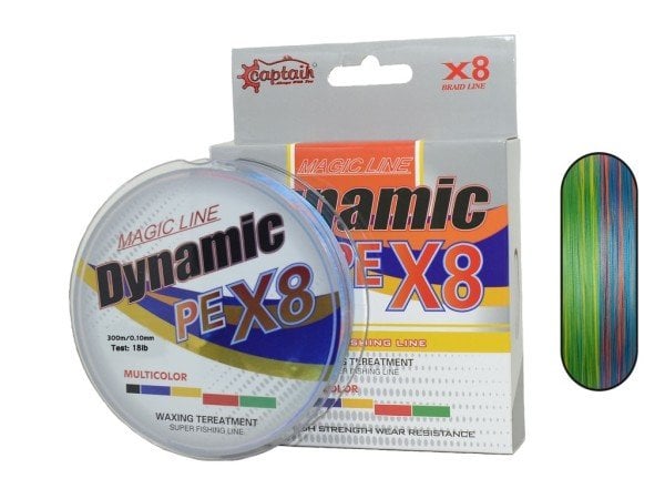 Captain Dynamic PE 8 Örgü İpi Misina 300mt Multi Color