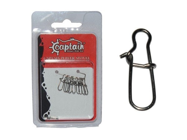 Captain 5015 Sahte Balık Klipsi Snap İnox 10'lu Paket Black Nikel
