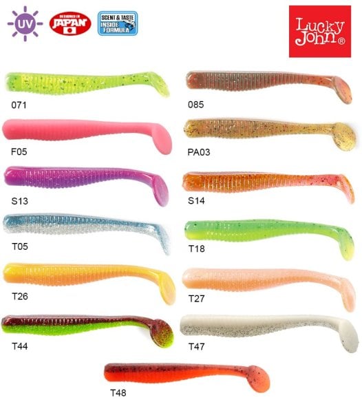 Lucky John Long John 3.1'' (7.87 cm) 8P Silikon Yem T47