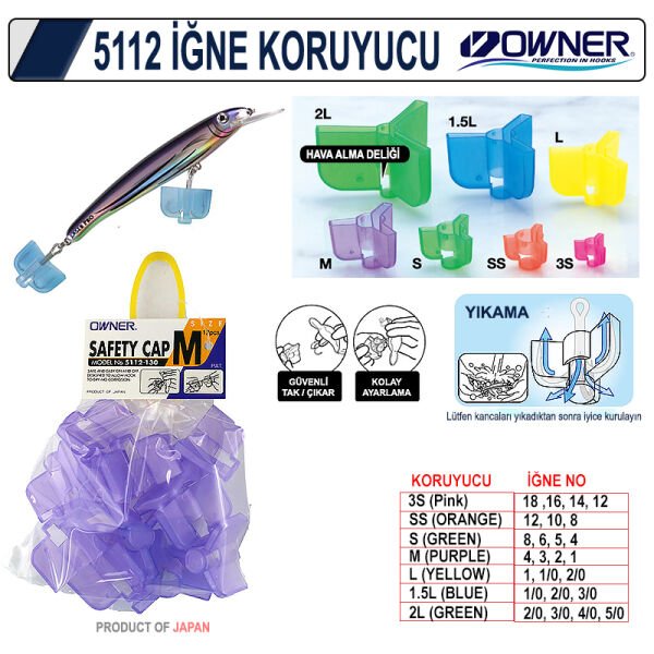 Owner 5112 Safety Cap İğne Koruyucu SS Kırmızı