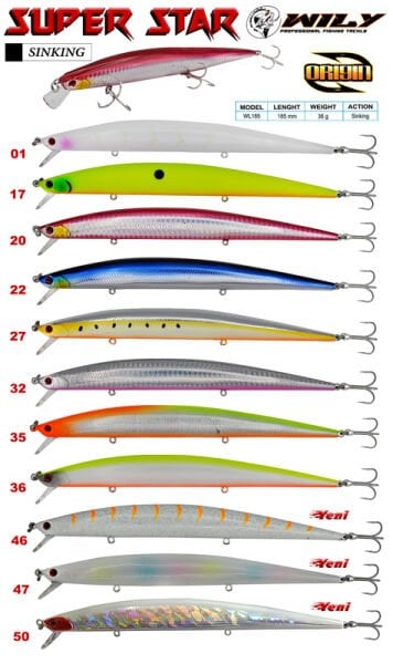 Wily Süper Star 18.5 cm Maket Balık 36 gr (Sinking) 32