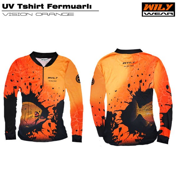 Wily Wear UV T-Shirt Fermuarlı Vision Orange