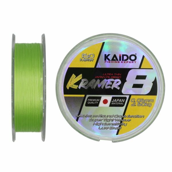 Kramer Japan 8X Braid 150 Mt Lime Green 0.06 mm