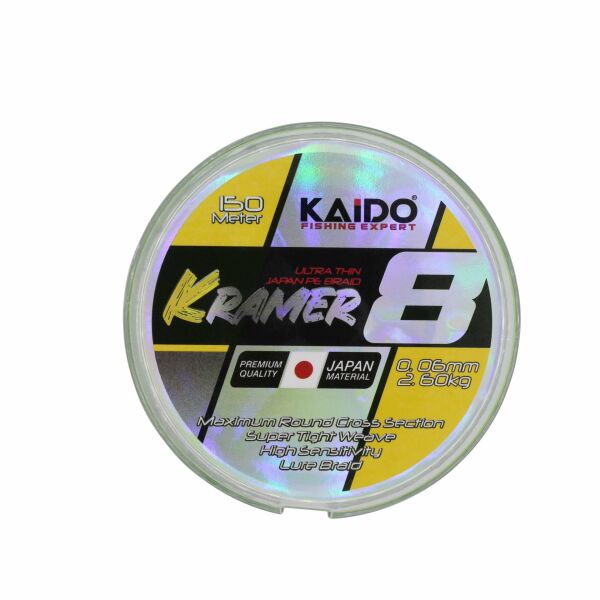 Kramer Japan 8X Braid 150 Mt Lime Green 0.06 mm