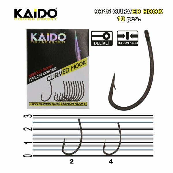 9345 Teflon Hook Sazan İğnesi (10Pcs) 2