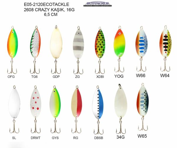 Ecotackle 2608 Crazy Kaşık 16G W64