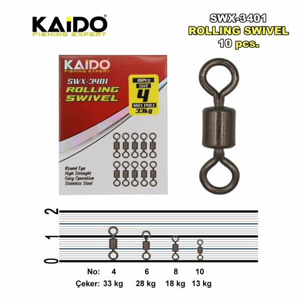 SWX-3401 Rolling Swivel (10 Pcs) 4