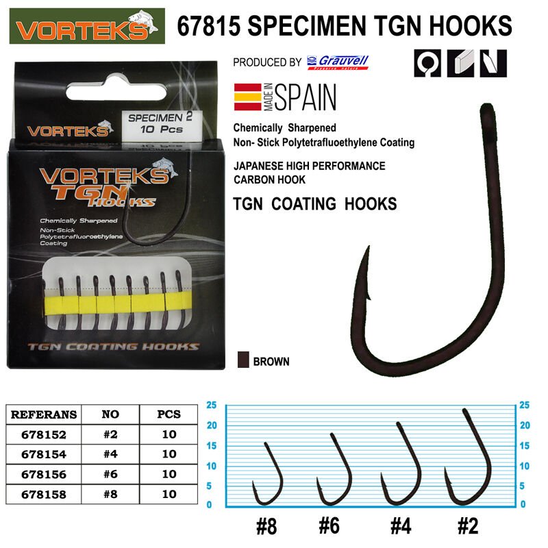 Vorteks TGN Specimen Sazan İğnesi 10 Adet