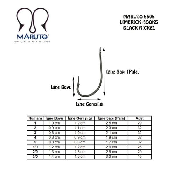 Maruto 5505 Bn Olta İğnesi No:5 (32Pcs)