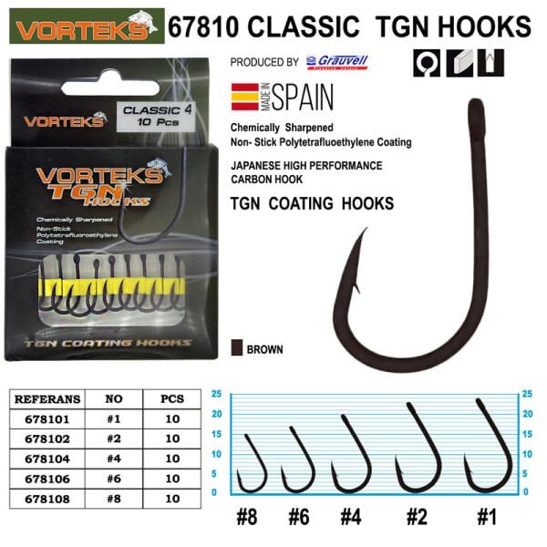 Vorteks 67810 Classic Tgn  Sazan İğnesi 10 Adet